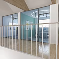 Bright Modern Public Office Space With Large Windows Wooden Floors And Green Plants