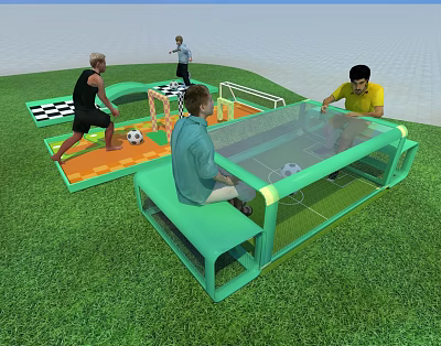 Football game Modern game equipment 3d model Football game Modern game equipment 3d model