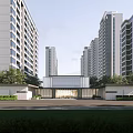 Demonstration area sales office gate 3d model