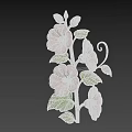 Blooming Pink Flowers Plant with Green Stems Leaves and Curly Vines