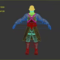 Medieval Fantasy Game Movie Character Wearing Silver Brown Armor And Long Robe