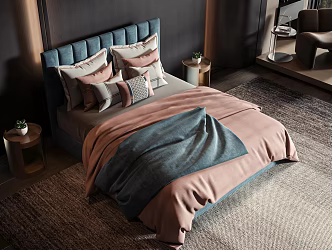 Style Commodity Bed 3d model