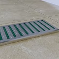 Commercial Kitchen Floor Drain Grate With Stainless Steel Frame And Green Strips