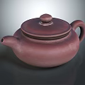 Traditional Purple Red Ceramic Teapot With Classic Elegant Design For Tea Brewing