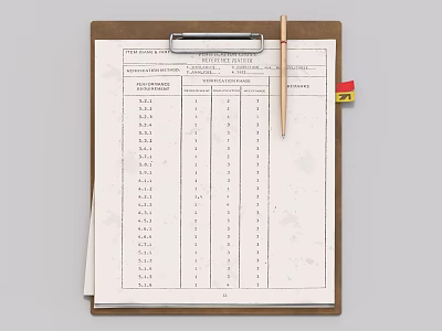 Brown Notebook With Project Schedule Table Golden Pen And Yellow Sticky Note 3d model