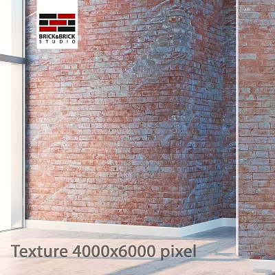 Rustic Red Brick Wall With Weathered Surface And Classic Design Elements 3d model