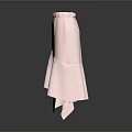 Fashionable Pink Women's Skirt With Asymmetrical Ruffled Hem For Daily Use