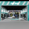 Modern Clothing Store Interior With Various Clothing Displays And Racks