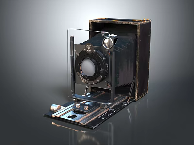 Retro Vintage Camera Electronics Featuring Classic Metal Components And Square Design 3d model