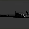 Modern heavy machine gun machine gun mini machine gun 3d model