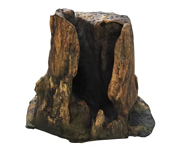tree root stump dead tree 3d model