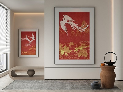 New Chinese Decorative Painting model