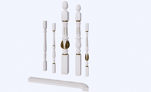 American Stair Railing 3d model