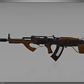 Vintage Wooden Rifle With Metal Components And Classic Design Details
