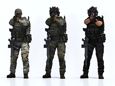 Special Forces Soldier Warrior 3d model