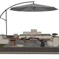 Modern Outdoor Sofa Casual Sofa Coffee Table Single Sofa Lazy Sofa Double Sofa 3d model