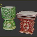 Jane European Pillar Stone Carving Marble Carving Park Stone Pillar 3d model