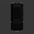Black Vintage Small Car With Front Grille Round Headlights Silver Door Handles On Reflective Surface