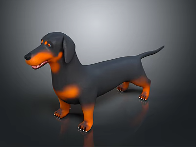 Dog Dachshund Cartoon Dog Cartoon Dachshund Dog Toy Dog Figurine Pet Dog Puppy 3d model