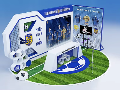 Modern Public Office Area With Open Collaborative Workspace Ergonomic Desks And Green Plants 3d model