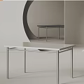 Capital table paint table minimalist table 3d model