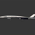 Modern Passenger Jet Model With Aerodynamic Wing Design White Blue Color And Streamlined Windows