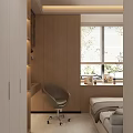 Tatami Bedroom Interior Design With Built-in Cabinets Decorative Shelves And Warm Lighting