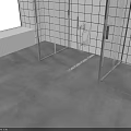 Modern Shower Sauna Interior Design With Glass Enclosures White Tile Walls And Gray Floor