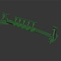 Heavy Duty Industrial Metal Support Bracket With Multiple Vertical Struts And Horizontal Beams