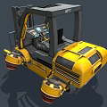 Sci-fi Hover Forklift Forklift Flying Future Car Hover Car Cartoon Car Spaceship 3d model