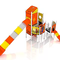 Children's Outdoor Slide Combined Slide Children's Combined Slide Multifunctional Slide Multiplayer Outdoor Slide 3d model