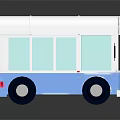 Modern bus minibus minivan driverless bus 3d model