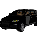 Black Audi SUV With Sleek Exterior Design And Modern Stylish Features