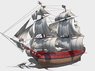 Modern Sailing Medieval Sailing 3d model