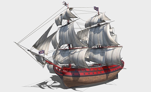 Modern Sailing Medieval Sailing 3d model