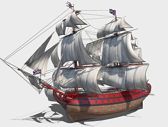 Modern Sailing Medieval Sailing 3d model