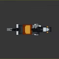 Pixel Art Horse Character Featuring Black White Gray Fur And Red Saddle Decoration
