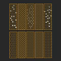 Decorative Partition Designs With Multiple Intricate Patterns And Stylish Geometric Details 3d model
