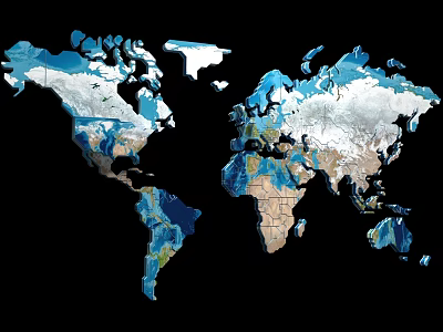 Modern Earth Ornaments 3d model