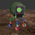 Lunar Surface Exploration Rover With Advanced Scientific Instruments And Mobility Wheels