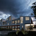 Community supporting housing monomer model 3d model