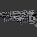 Advanced Metallic Sci-Fi Spaceship Model With Intricate Details And Reflective Surfaces