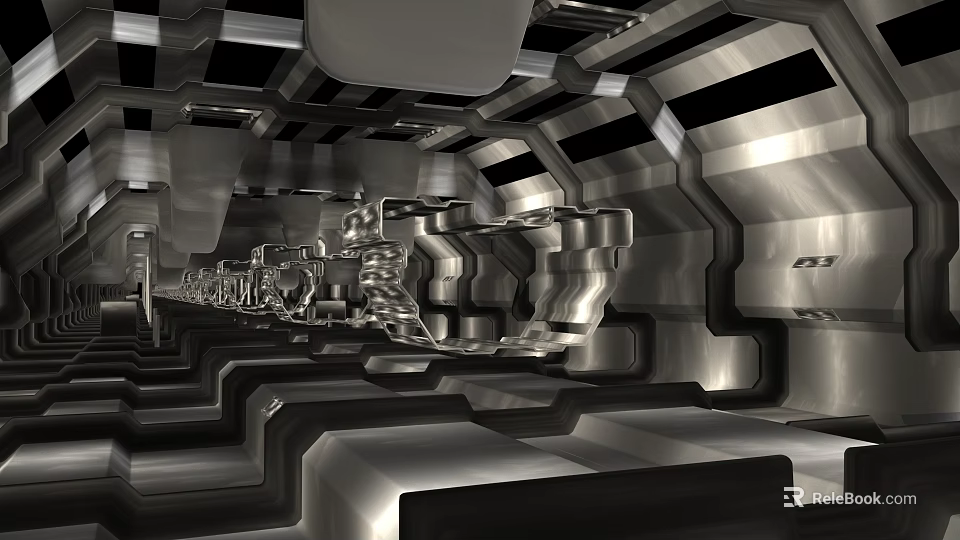 Industrial Equipment With Metallic Mechanical Structure And Precision Components In Factory 3d model 