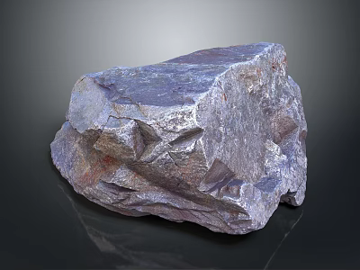 Natural Wood Stone Block With Rough Surface And Natural Textural Features 3d model