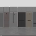 Modern Fridge Freezers With Various Colors And Styles Displayed In Kitchen Appliance Showroom