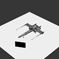 Star Wars Z95 Headhunter Fighter with Sci Fi Design Silver Blue Paint and Blender Model