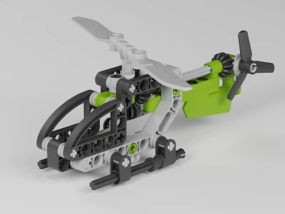 Lego Mini Helicopter 3d model