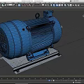Motor Induction Motor Cross-section Motor Industrial Equipment Water Pump Water Pump Low Face Number Game Low Model Simple Model Video Level Super Realistic 3d model