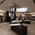 Modern Fashion Retail Store Interior With Clothes Racks Mannequins And Display Tables
