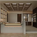Modern Beauty and Hair Salon Interior With Open Layout Wooden Decor Lighting and Display Shelves